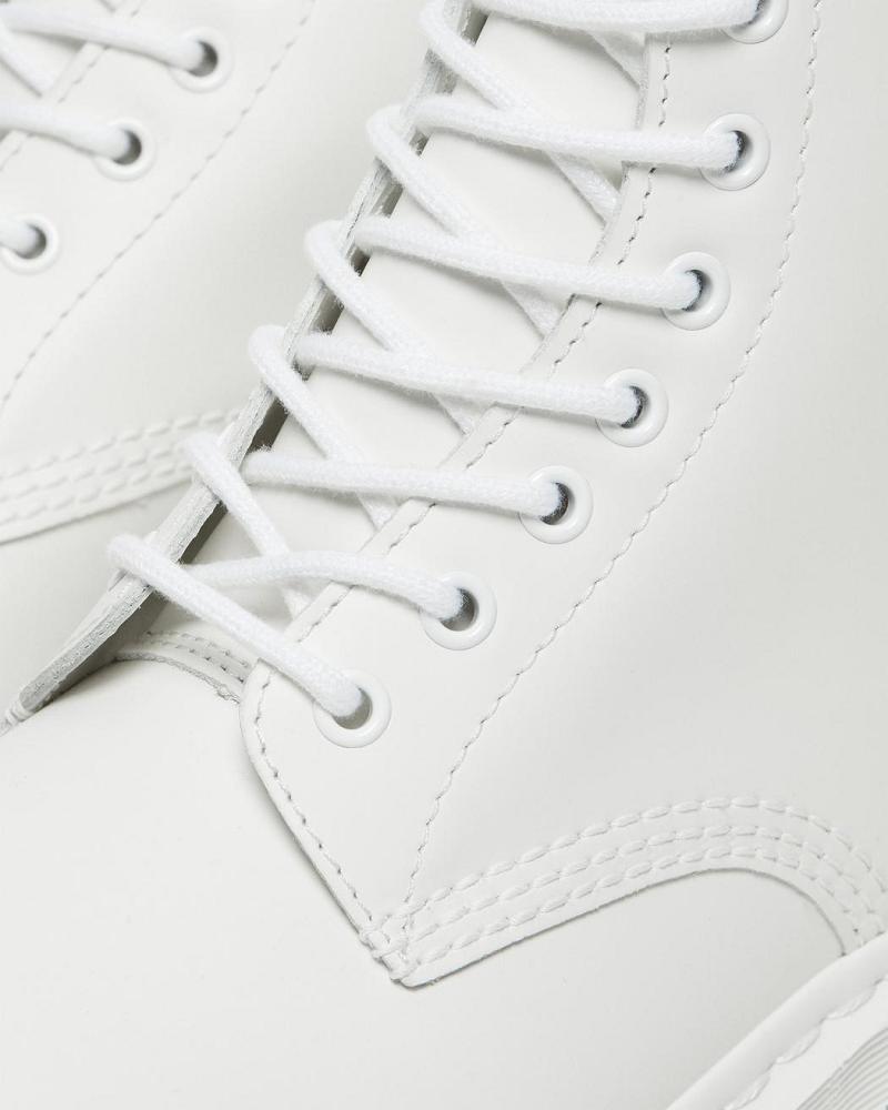 Dr Martens 1460 Mono Smooth Lær Snørestøvletter Dame Hvite | Norge 602OKI